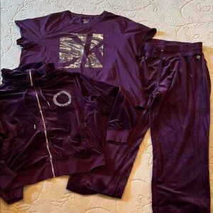 Calvin Klein Deep Purple Velour Set